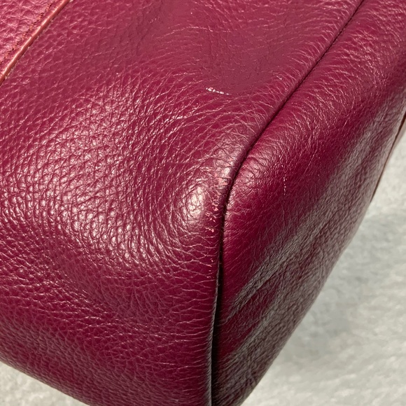Tory Burch Maroon Leather Hobo Bag - Picture 13 of 16